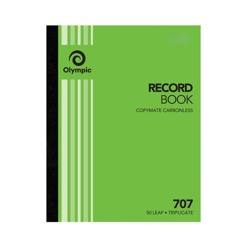 Olympic 707 Carbonless Book Triplicate 250x200mm Record 50 Leaf